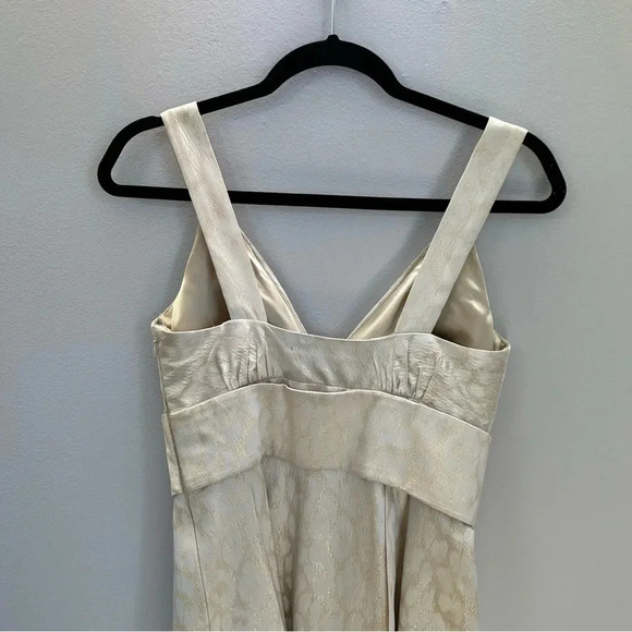 Mikael Aghal Women's Sleeveless V-Neck Linen Blend Part Dress Size 2 GUC - Picture 8 of 9